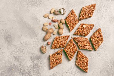 Fıstıklı kozinaki, tatlı, gozinaki, geleneksel Gürcü mutfağı, insan yok.,