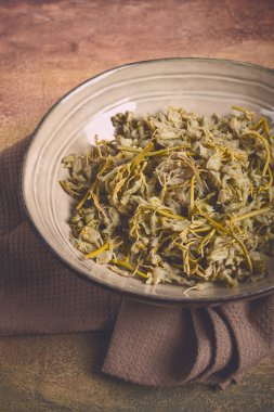 Jonjoli, Colchian Klekachka, Gürcü aperatifi, turşulu jonjoli, insan yok.