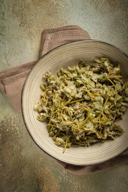 Jonjoli, Colchian Klekachka, Gürcü aperatifi, turşulu jonjoli, insan yok.