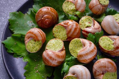 Üzüm salyangozu, şarap, Fransız mutfağı.,