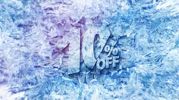Prozent Winterschlussverkauf Rabatt — Stockvideo