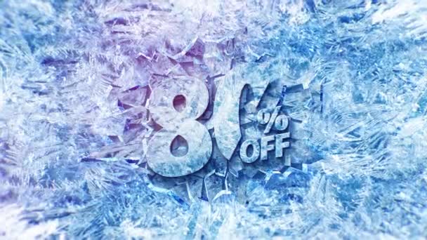 Percent Winter Sale Discount Banner — Stock Video