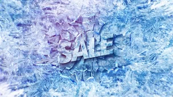 Zima Ice Sprzedaż Baner Zniżki — Wideo stockowe