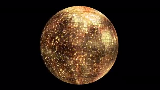 派对迪斯科舞会灯与阿尔法 镜像球 — 图库视频影像