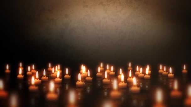 Свечи Влажном Полу — стоковое видео