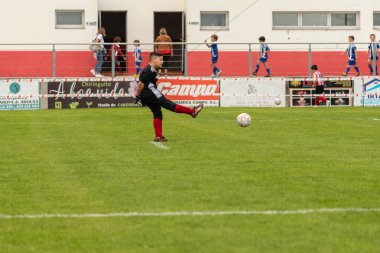 Illa de Arousa, Pontevedra, İspanya. 10 'u, 2023. Kayıtlı takımlar arasındaki maçlar gittikçe yaklaşıyordu..