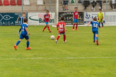 Illa de Arousa, Pontevedra, İspanya. 10 'u, 2023. Kayıtlı takımlar arasındaki maçlar gittikçe yaklaşıyordu..