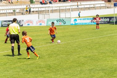 Illa de Arousa, Pontevedra, İspanya. 10 'u, 2023. Kayıtlı takımlar arasındaki maçlar gittikçe yaklaşıyordu..