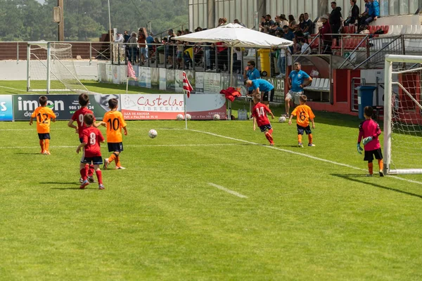 stock image Illa de Arousa, Pontevedra, Spain. 10th, 2023. The matches between the registered teams were getting closer and closer.