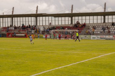 Illa de Arousa, Pontevedra, İspanya. 10 'u, 2023. Kayıtlı takımlar arasındaki maçlar gittikçe yaklaşıyordu..