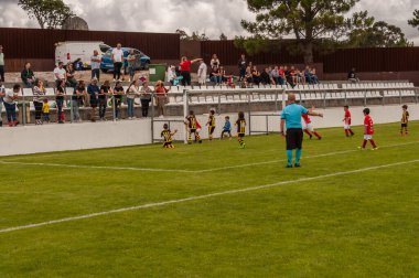 Illa de Arousa, Pontevedra, İspanya. 10 'u, 2023. Kayıtlı takımlar arasındaki maçlar gittikçe yaklaşıyordu..