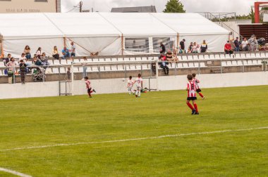 Illa de Arousa, Pontevedra, İspanya. 10 'u, 2023. Kayıtlı takımlar arasındaki maçlar gittikçe yaklaşıyordu..