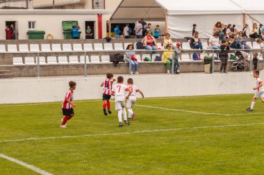 Illa de Arousa, Pontevedra, İspanya. 10 'u, 2023. Kayıtlı takımlar arasındaki maçlar gittikçe yaklaşıyordu..