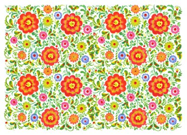 Beyaza izole edilmiş elle çizilmiş çiçek resmi. Ukrayna halk sanatı, geleneksel dekoratif resim tarzı Petrykivka. Kartlar için mükemmel baskı, dekor.