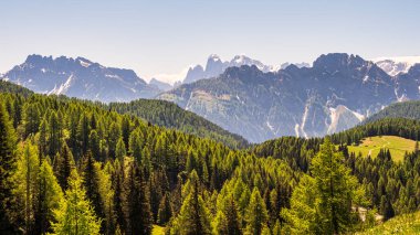 Alpine landscape walking from Passo San Pellegrino to Fuciade refuge, North Italy