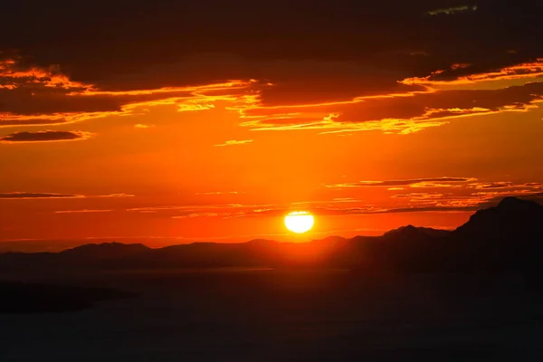 Красивый Закат Над Морем — стоковое фото