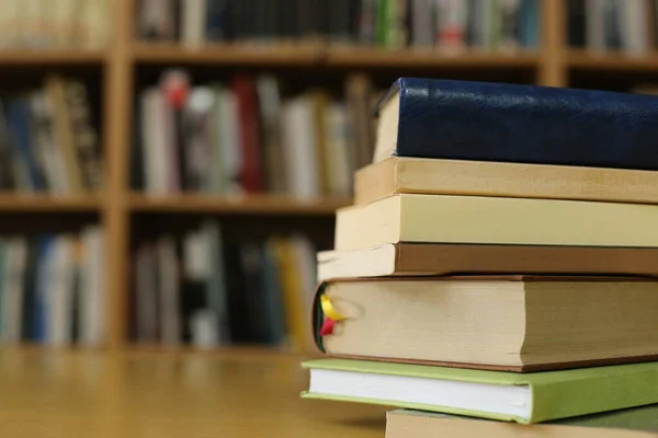 Stock image old books on the table. library. education concept.