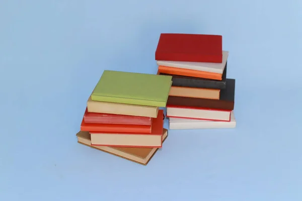 Stack Books Book Education Theme Top View — Stock Photo, Image