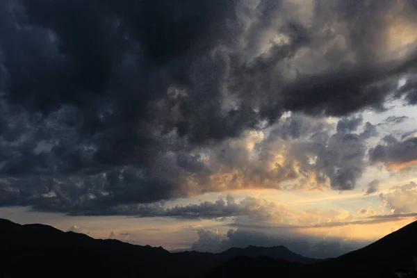 stock image beautiful sunset over the mountain