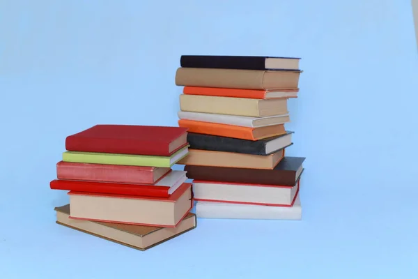 Stack Different Books Isolated Background — Stock Photo, Image