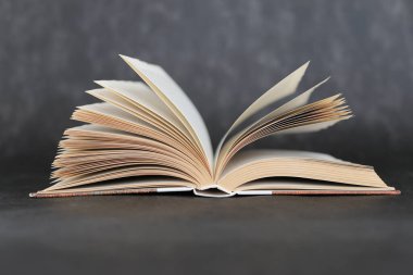 Siyah arkaplan üzerine açık kitap