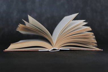 Siyah arkaplan üzerine kitabı aç