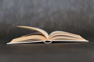 Siyah arkaplan üzerine kitabı aç