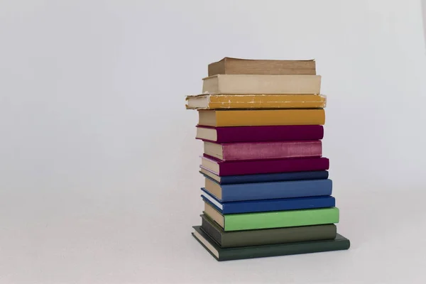 Stack Books Pile Book Isolated White Background — Stock Photo, Image