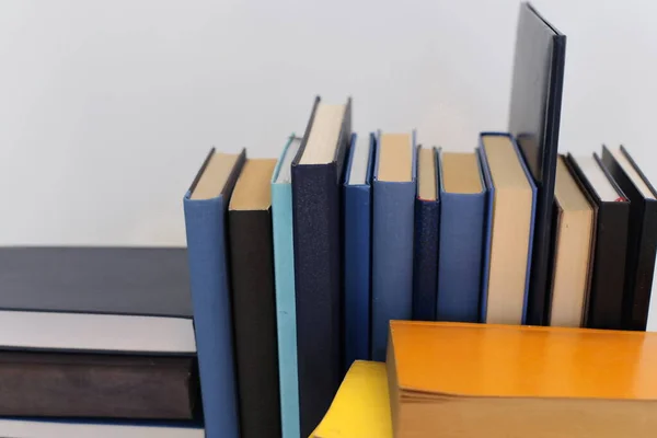 stock image stack of books on white background