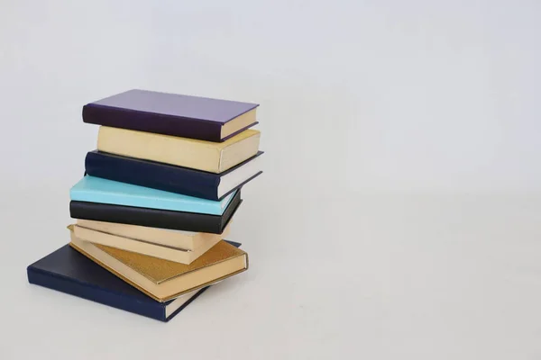 stock image stack of books on white background