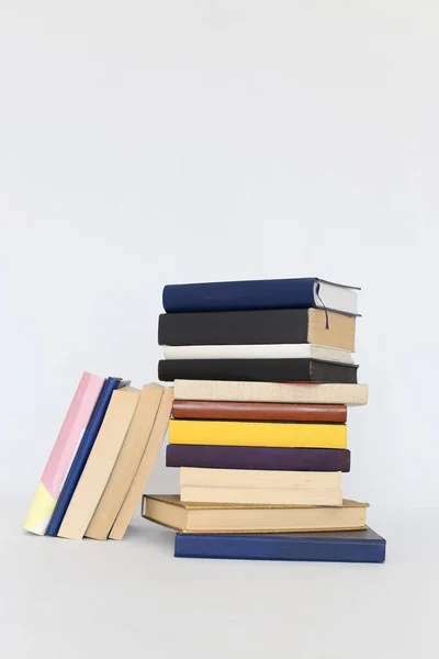 Pile Books White Background — Stock Photo, Image