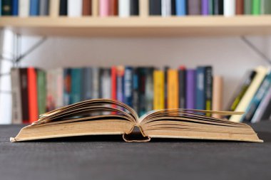 Rafta kitap yığını