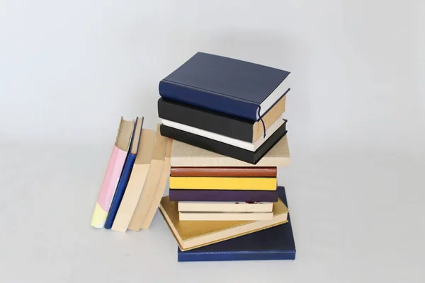 Pile Book Books Wooden Table — Stock Photo, Image