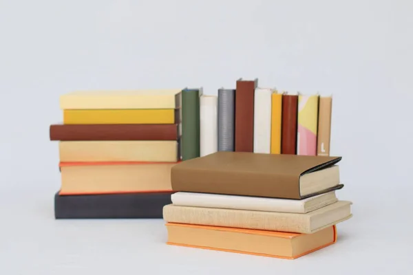 Stack Colorful Books Isolated White Background — Stock Photo, Image