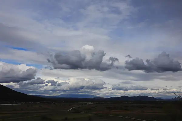 stock image beautiful landscape with clouds and blue sky