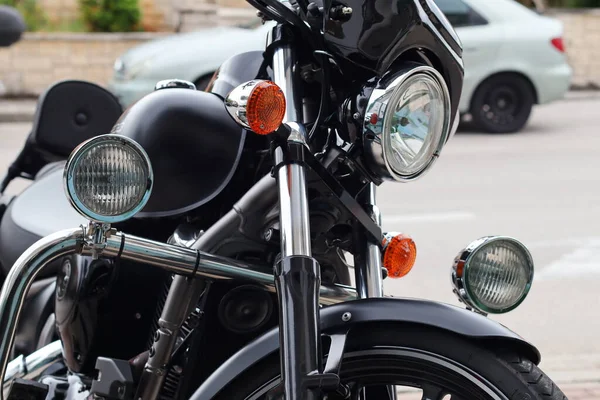 Спліт Хорватія 2023 Закриття Мотоцикла Припаркованого Вулиці — стокове фото