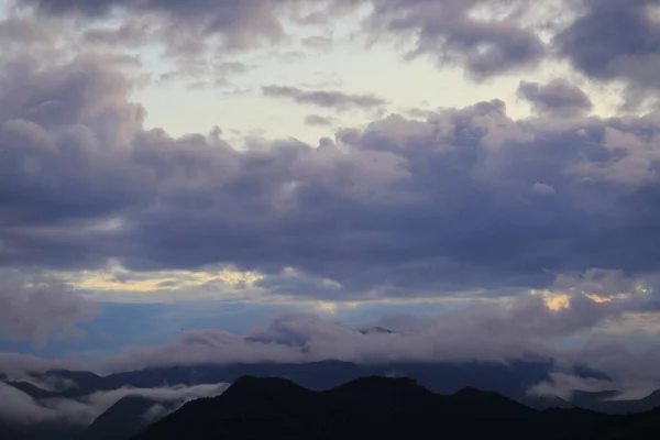 stock image beautiful sunset over the mountain