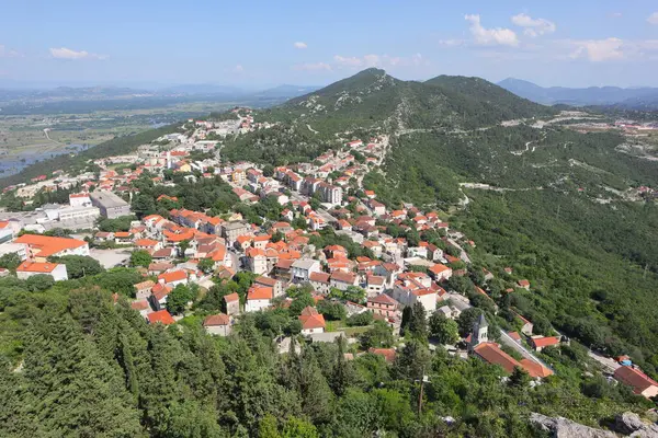 stock image Vrgorac, a town in the south of Croatia, known for strawberries, prosciutto and the meat industry