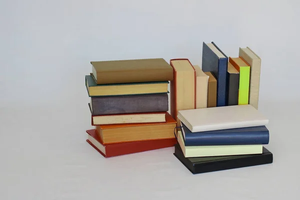 Pile Books White Background — Stock Photo, Image