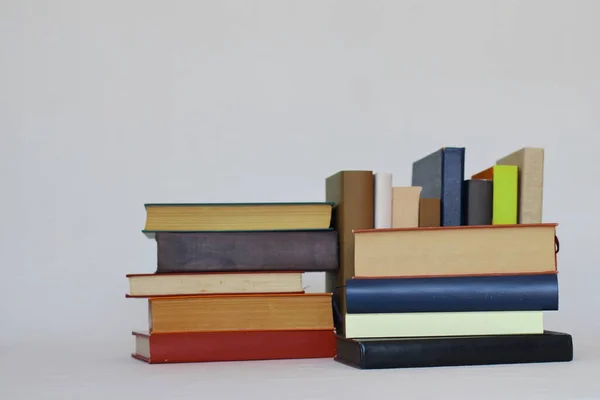 Books Stacked Shelf Education Concept — Stock Photo, Image