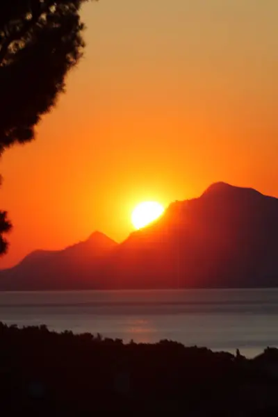 stock image sunset at the mediterranean sea