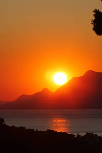 Sonnenaufgang Mittelmeer Spanien — Stockfoto