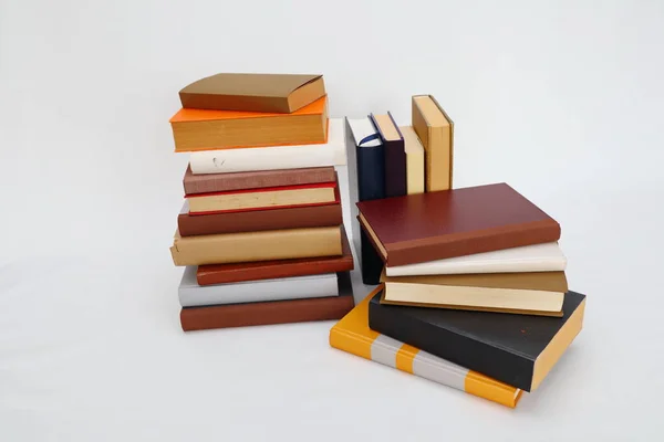 stock image books on white background