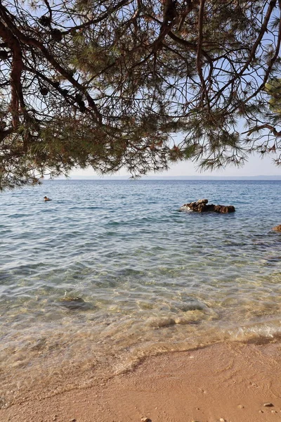 Schöner Strand Griechischen Meer — Stockfoto