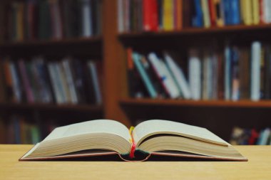 Masada yığınla kitap var.