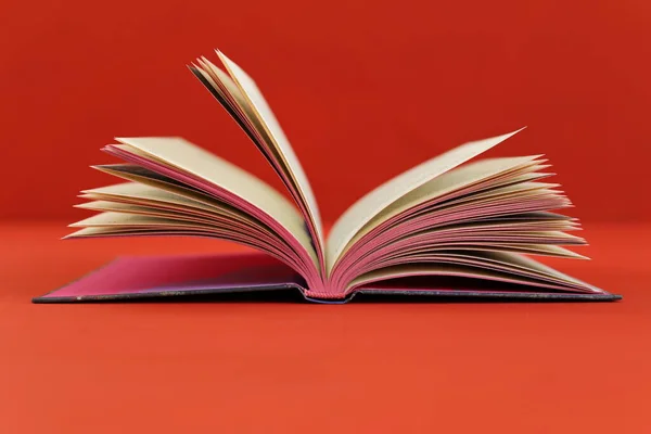 Open Book Red Background Royalty Free Stock Images