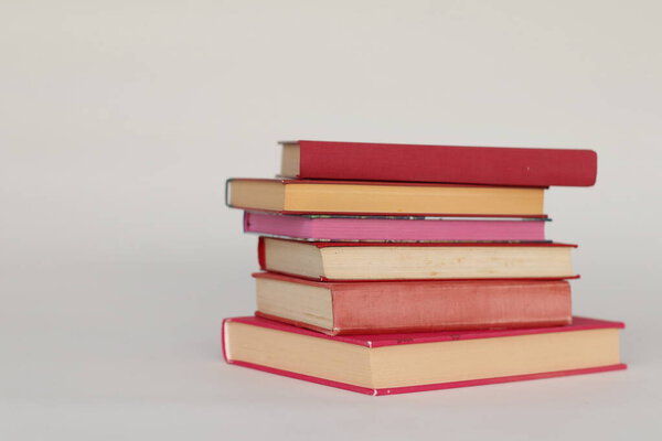 stack of books isolated on a white background