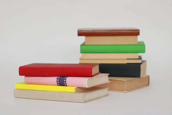Pile Books Isolated White Background — Stock Photo, Image