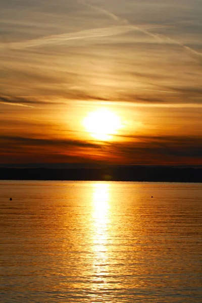 Wschód Słońca Nad Wybrzeżem Adriatyku — Zdjęcie stockowe