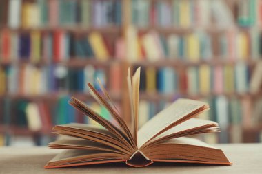 Masanın üzerinde açık bir kitap